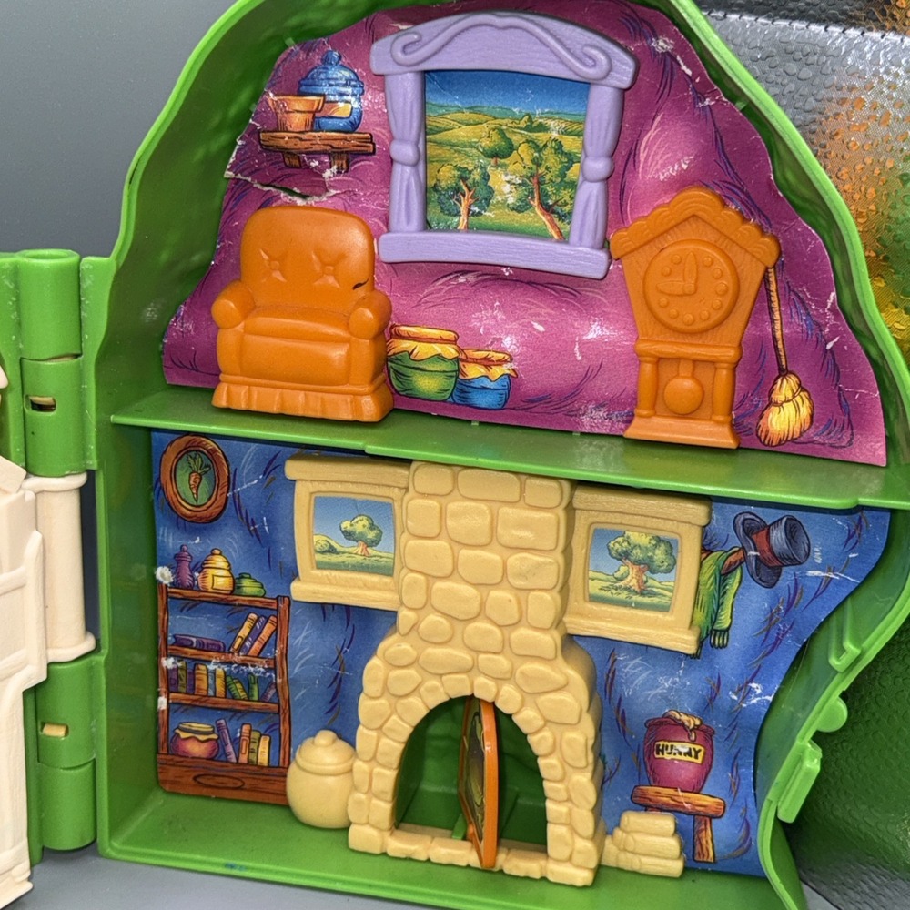 Vintage 1992 Disney Winnie the Pooh Mr. Sanders Owl Tree House Foldable - Picture 7 of 8